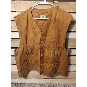 Vtg Saf-T-Bak Hunting Small Game Vest Canvas Game Pouch Men's M Vintage USA